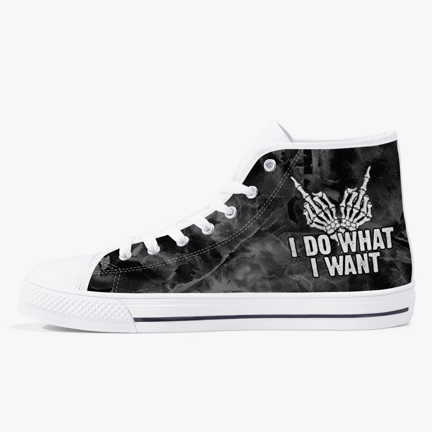 I DO WHAT I WANT HIGH TOP CANVAS SHOES - TY0510221