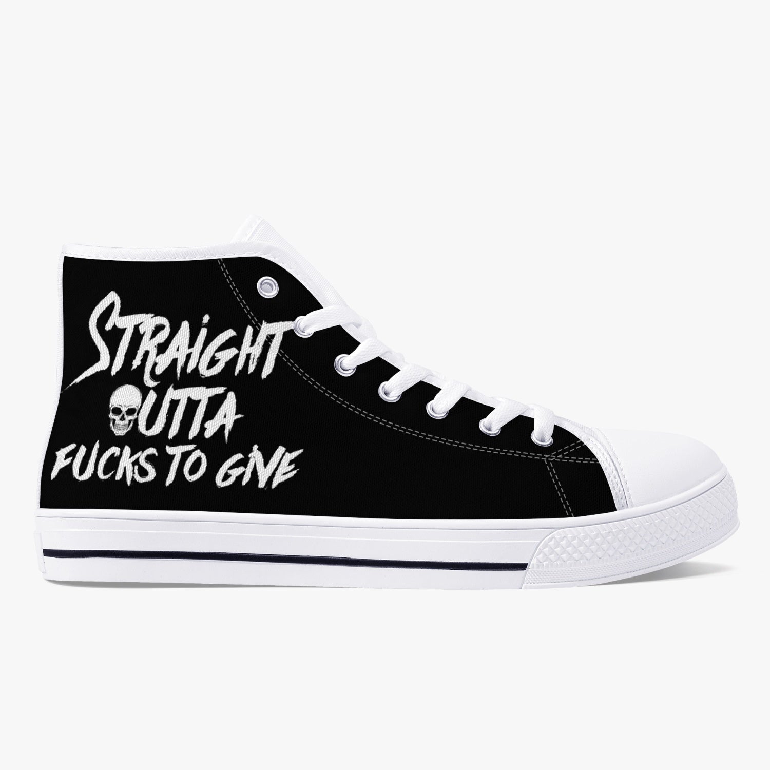 STRAIGHT OUTTA F TO GIVE HIGH TOP CANVAS SHOES - TY1010222