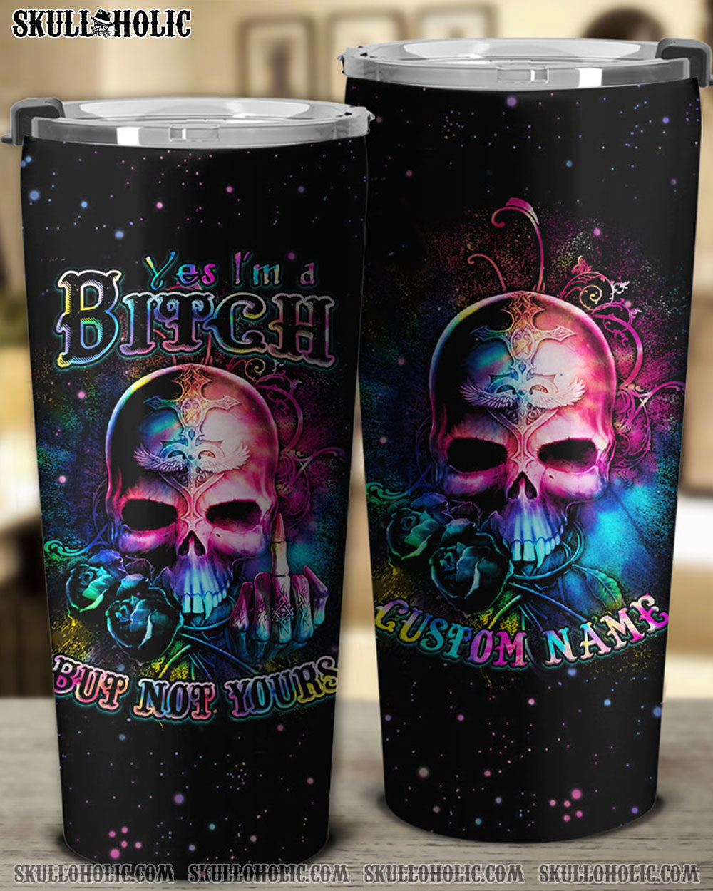 PERSONALIZED I'M A B BUT NOT YOURS TIE DYE TUMBLER - YHTH0208225