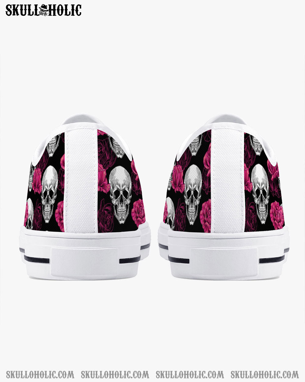 PINK SKULL LOW TOP CANVAS SHOES - TY1709203