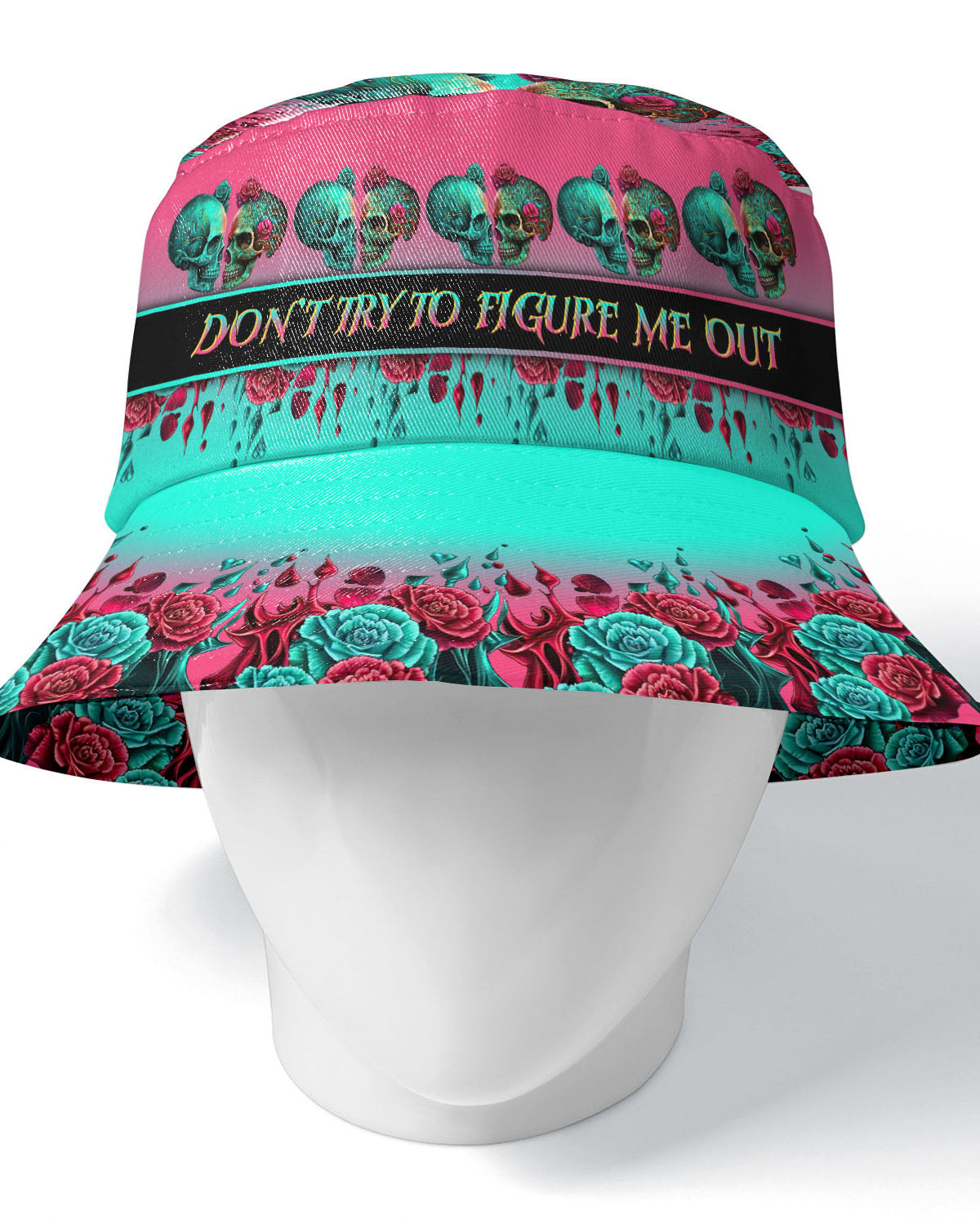 DON'T TRY TO FIGURE ME OUT SKULL BUCKET HAT - TLTR0804231