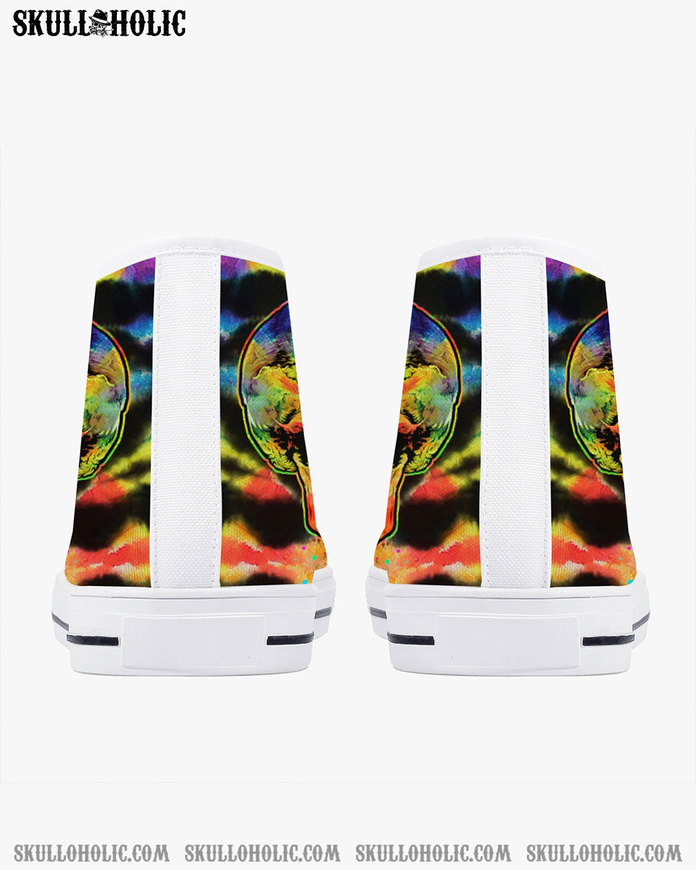 SKULL TIE DYE HIGH TOP CANVAS SHOES - TLNX2004225