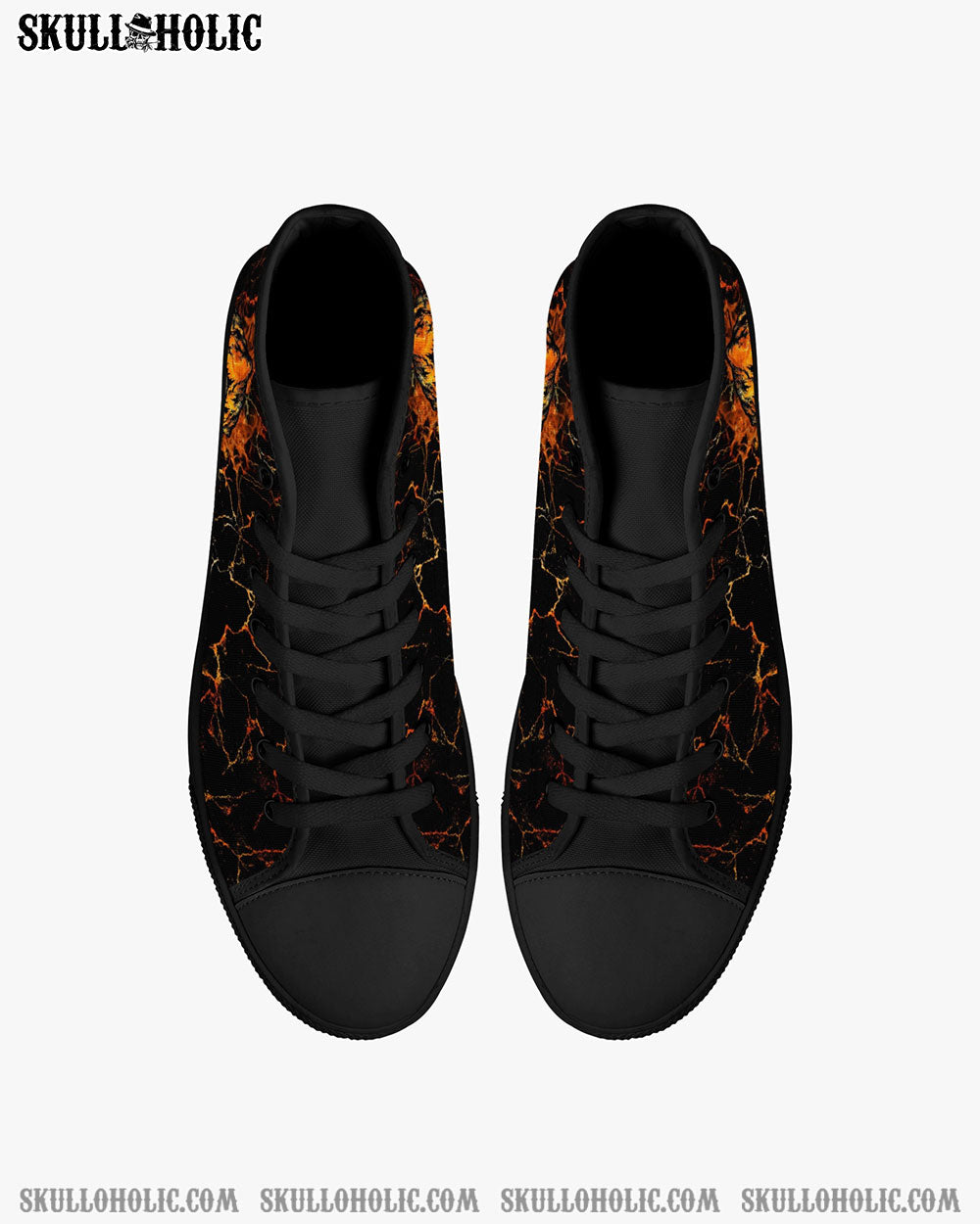 REAPER SKULL FIRE HIGH TOP CANVAS SHOES - YHTG1708222