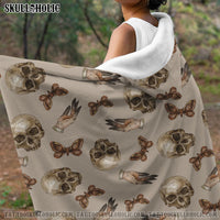 SKULL WITCH SHERPA BLANKET HOODIE - TLTY1802223