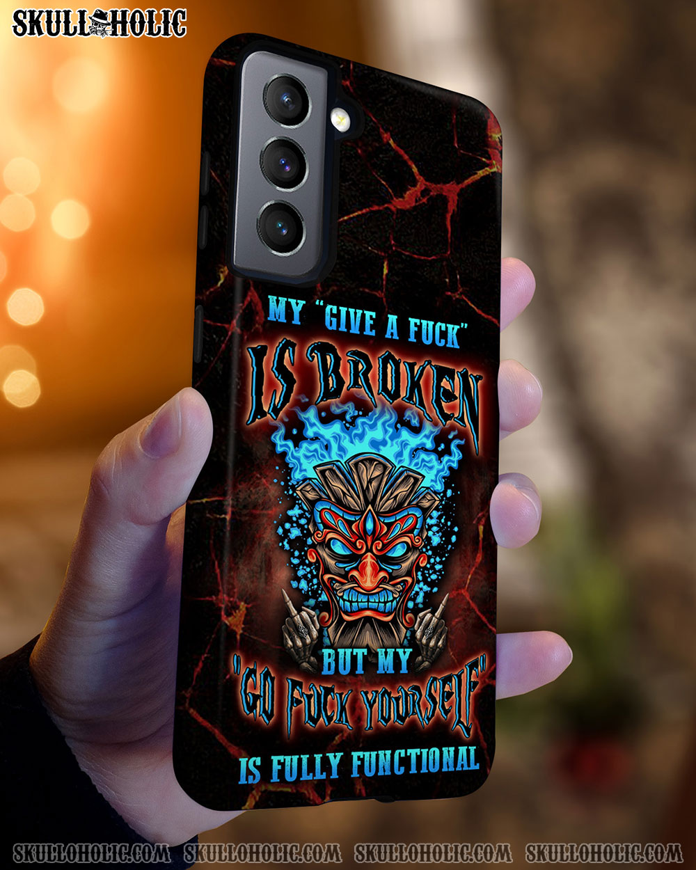 MY GIVE A F TIKI SKULL PHONE CASE - YHLN3101232