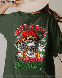 JUST A GIRL WHO LOVES CHRISTMAS COTTON SHIRT - YHTY1209222
