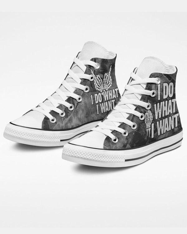 I DO WHAT I WANT HIGH TOP CANVAS SHOES - TY0510221