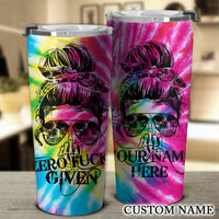 PERSONALIZED ZERO F GIVEN SKULL TIE DYE TUMBLER - TY2306214