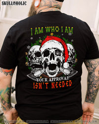 I AM WHO I AM SKULL CHRISTMAS COTTON SHIRT - YHTG0909225
