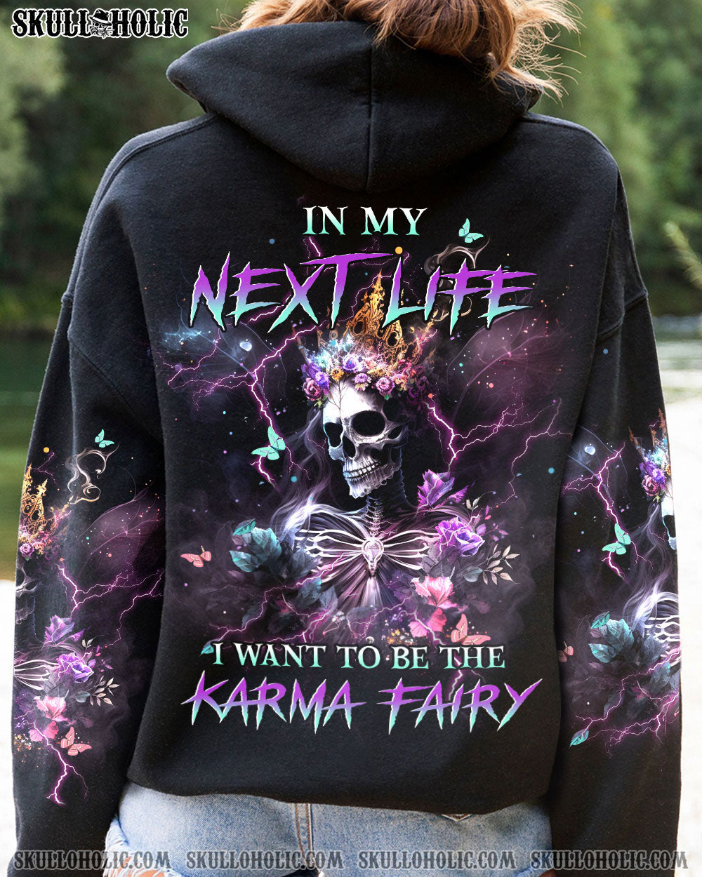 KARMA FAIRY SKULL SKELETON ROSE ALL OVER PRINT - YHHN0303234