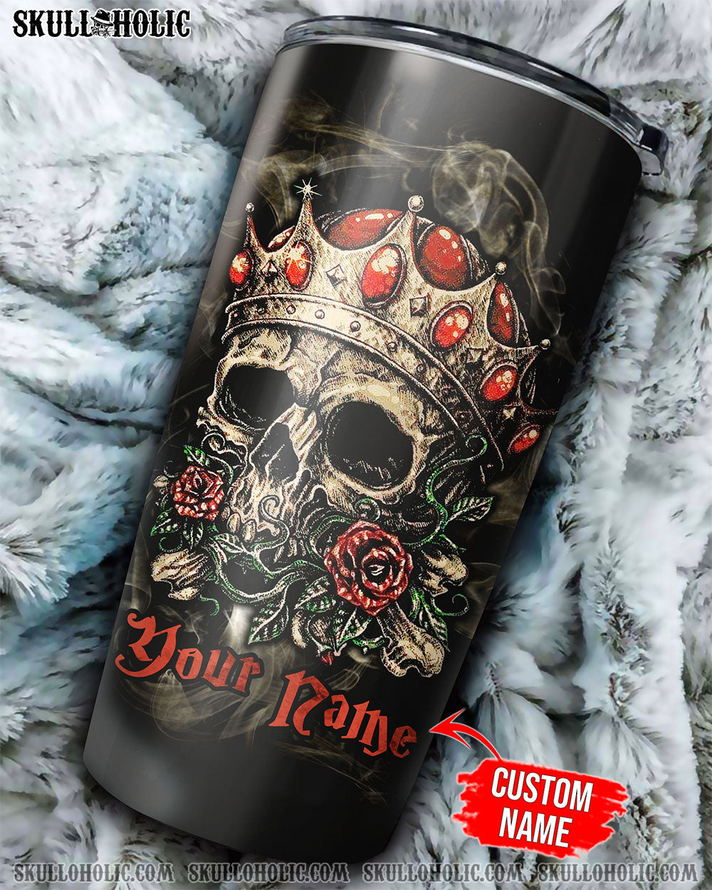 PERSONALIZED I'M THE FKING QUEEN VINTAGE SKULL TUMBLER - TLTR0408222