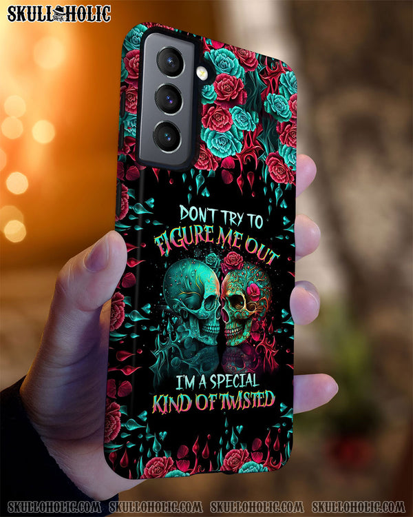 DON'T TRY TO FIGURE ME OUT SKULL PHONE CASE - TLTR0504237