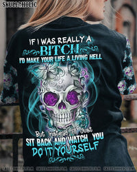 IF I WAS REALLY A B SKULL ROSE ALL OVER PRINT - YHTY0709222