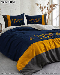 BLUE YELLOW SKULL BEDDING SET - TY0508224