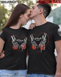 PERSONALIZED TILL D SKELETON HAND COUPLE ALL OVER PRINT - TLNZ2209221