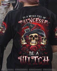 IN A WORLD FULL OF PRINCESSES SKULL ROSE ALL OVER PRINT - TLTW2209224