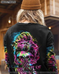 (HOT DEAL) BLACK FRESH OUT OF F SKULL ALL OVER PRINT - TLTY0608212
