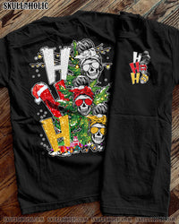 HO HO HO 3 SKULLS COTTON SHIRT - TY1209223