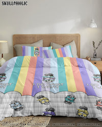 I DO WHAT I WANT SKULL RAINBOW BEDDING SET - TY0308223