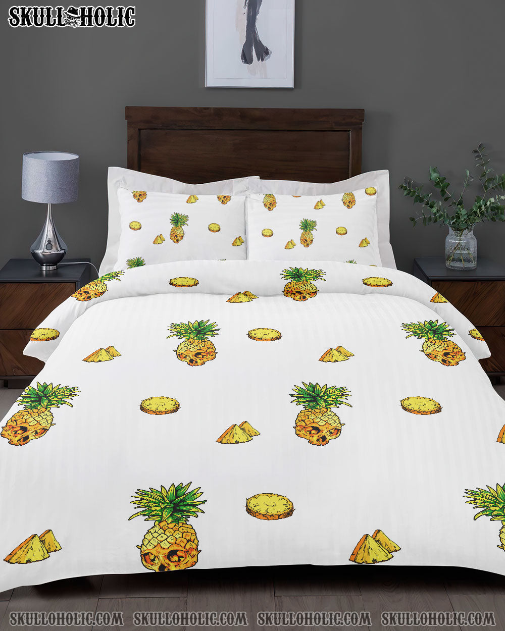 SKULL PINEAPPLE BEDDING SET TY0808224 Skulloholic