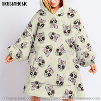 SUGAR SKULL CUTE SHERPA BLANKET HOODIE - TLNZ0112215