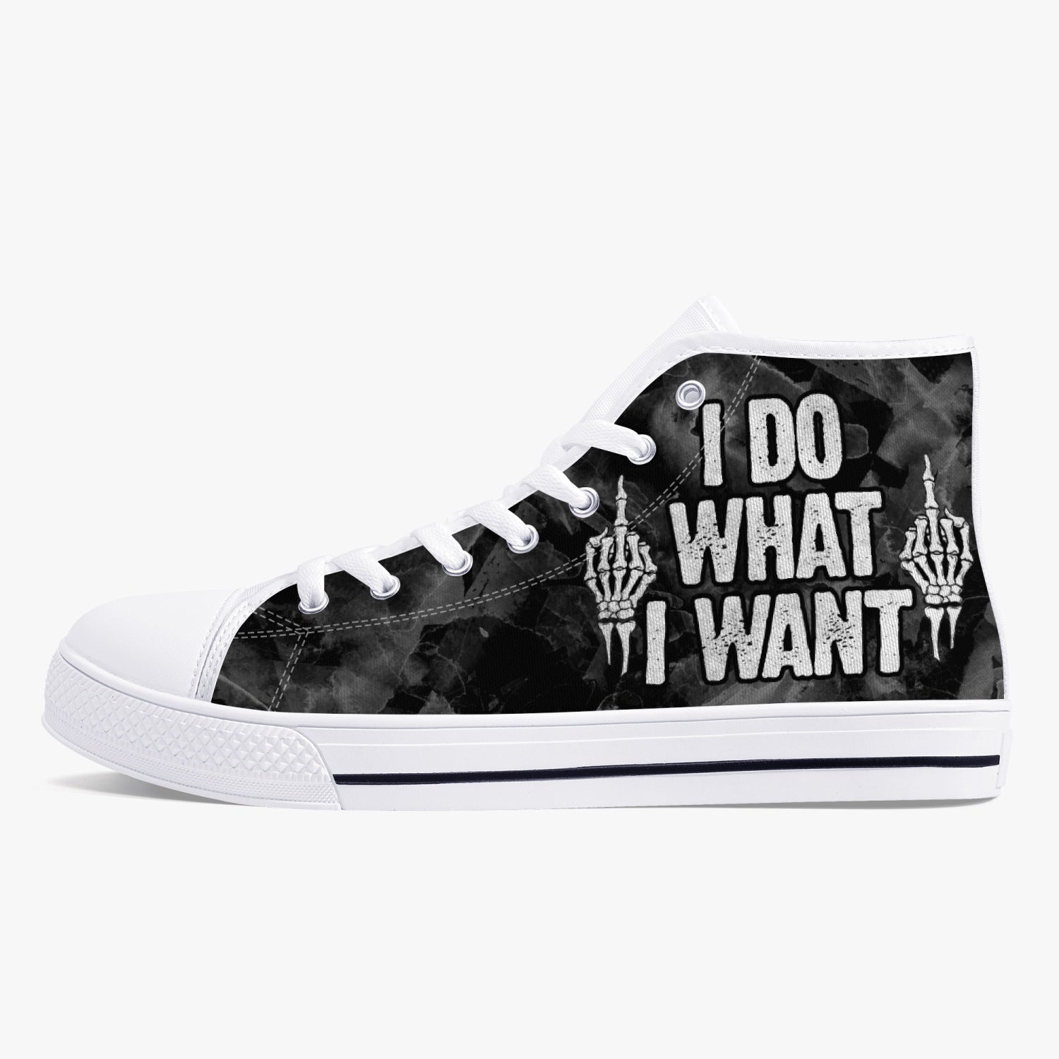 I DO WHAT I WANT HIGH TOP CANVAS SHOES - TY0510221