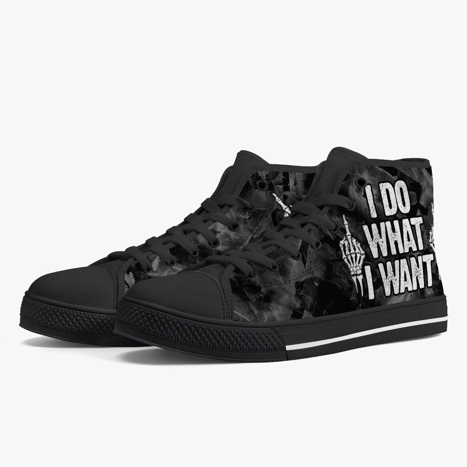 I DO WHAT I WANT HIGH TOP CANVAS SHOES - TY0510221