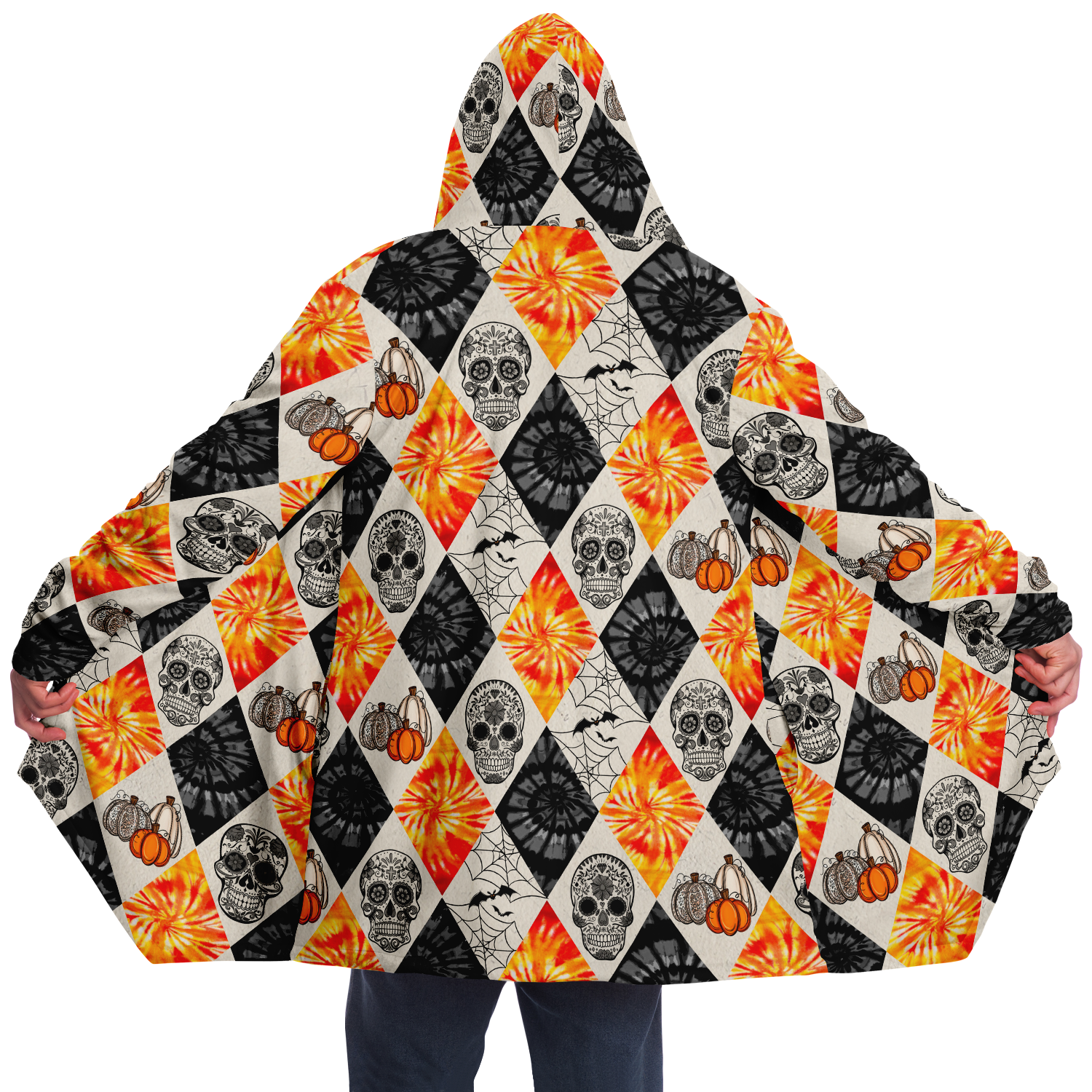 SUGAR SKULL HALLOWEEN PREMIUM FLEECE CLOAK - TLTY1008221