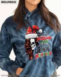 ON THE NAUGHTY LIST SKULL GIRL TIE DYE COTTON SHIRT - TLNO1009223
