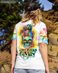 ZERO FCKS GIVEN HIPPIE SKULL ALL OVER PRINT - TLNO1005211KI