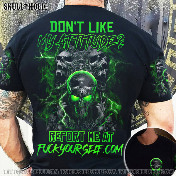 DON'T LIKE MY ATTITUDE SKULL ALL OVER PRINT - YHHN0905223