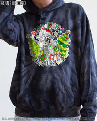 D INSIDE BUT JOLLY AF SKELETON CHRISTMAS TIE DYE COTTON SHIRT - TLNZ2009223