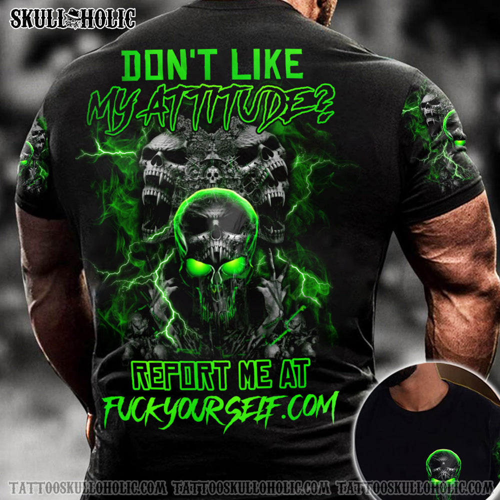 DON'T LIKE MY ATTITUDE SKULL ALL OVER PRINT - YHHN0905223