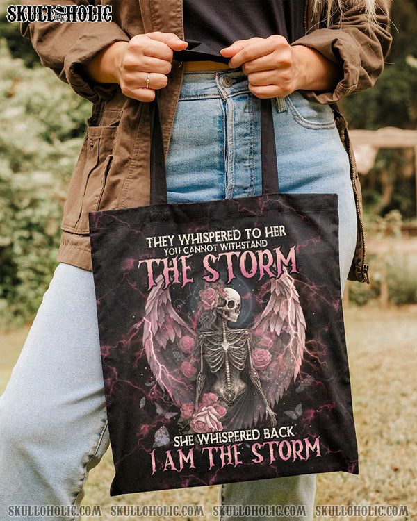 I AM THE STORM SKELETON ROSES WINGS TOTE BAG - TLNO0602235