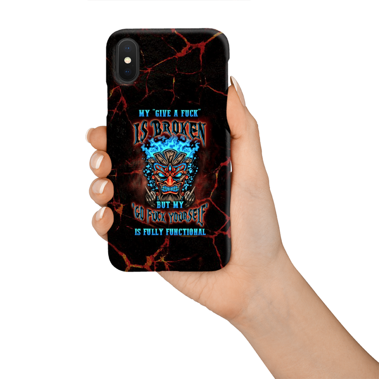 MY GIVE A F TIKI SKULL PHONE CASE - YHLN3101232