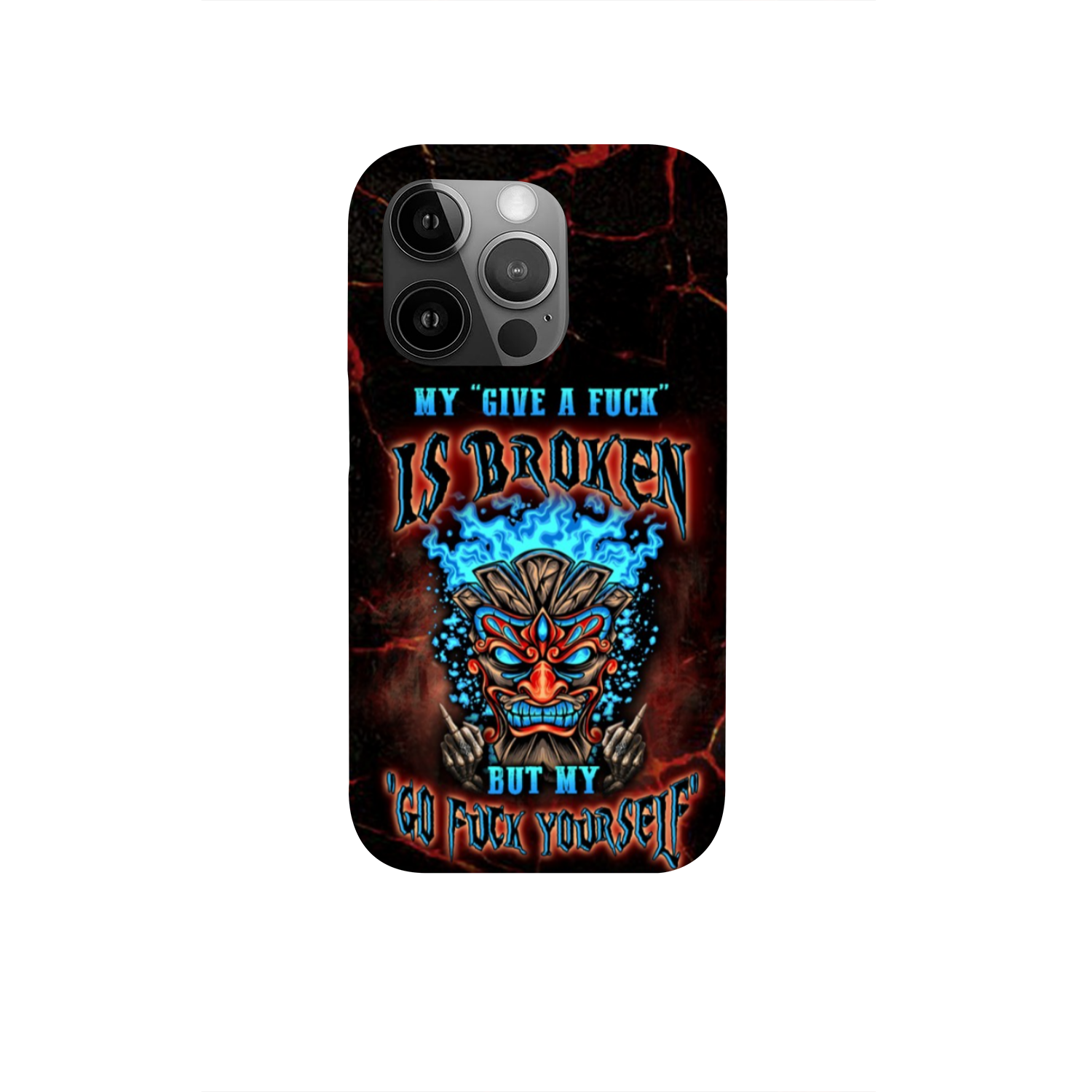 MY GIVE A F TIKI SKULL PHONE CASE - YHLN3101232