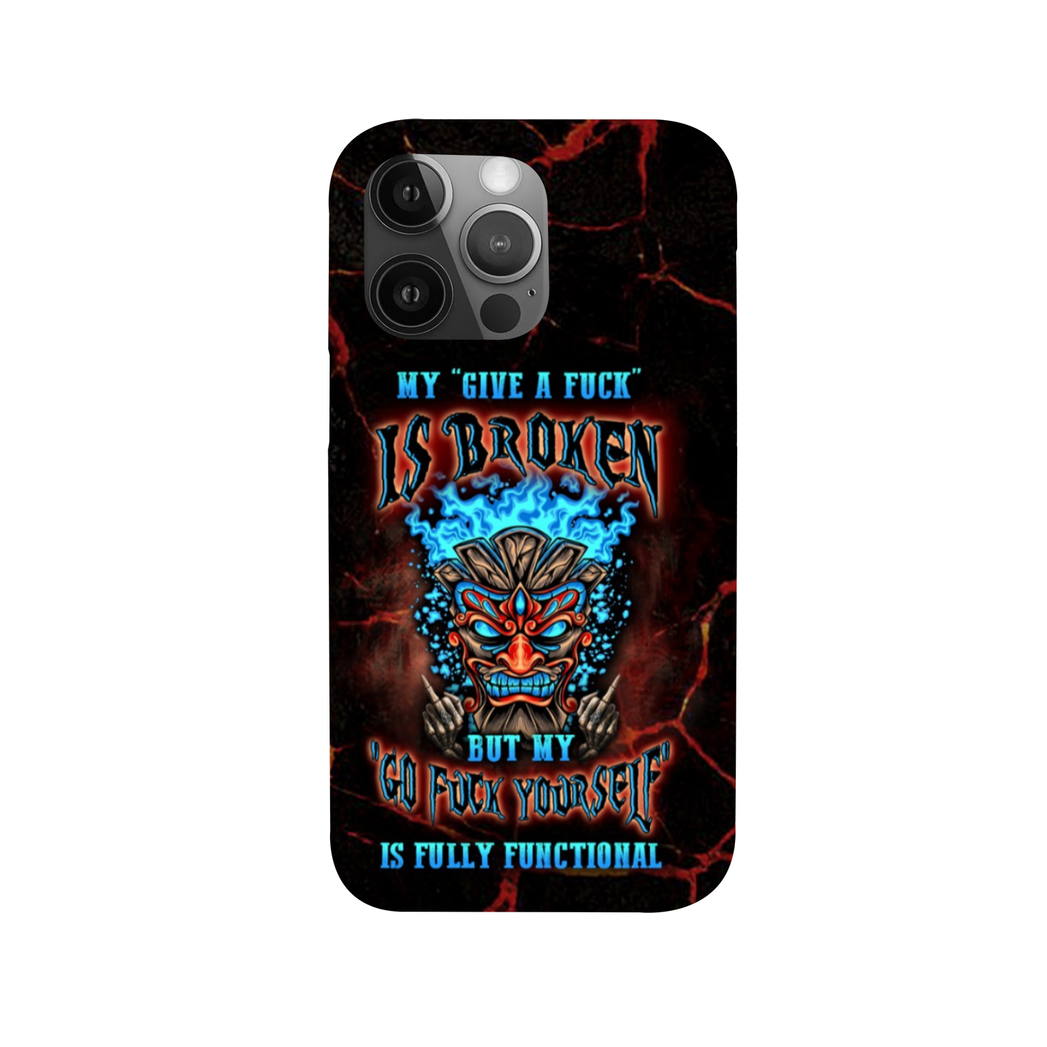 MY GIVE A F TIKI SKULL PHONE CASE - YHLN3101232