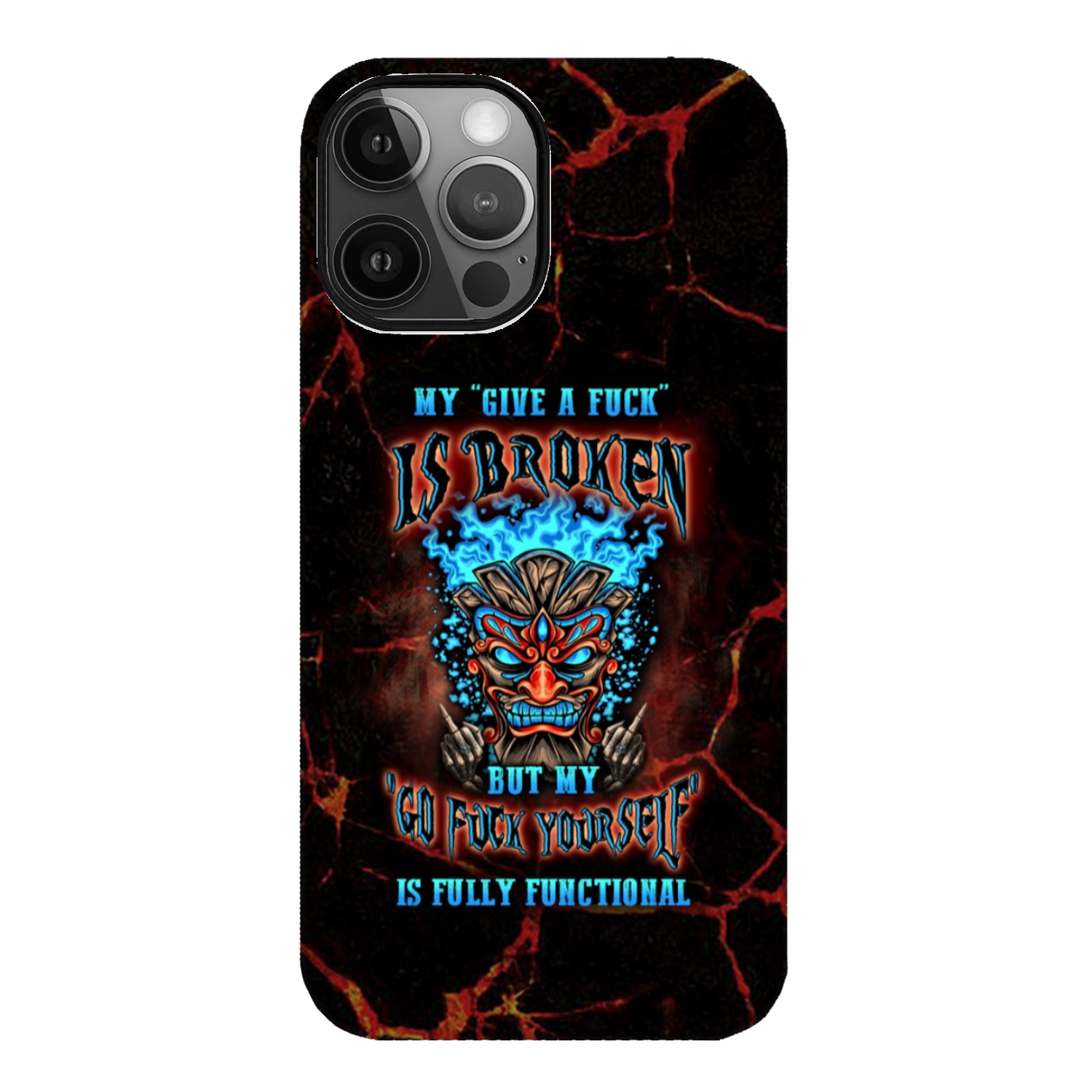 MY GIVE A F TIKI SKULL PHONE CASE - YHLN3101232