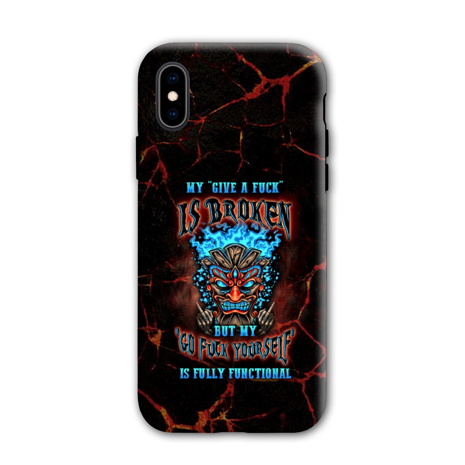 MY GIVE A F TIKI SKULL PHONE CASE - YHLN3101232