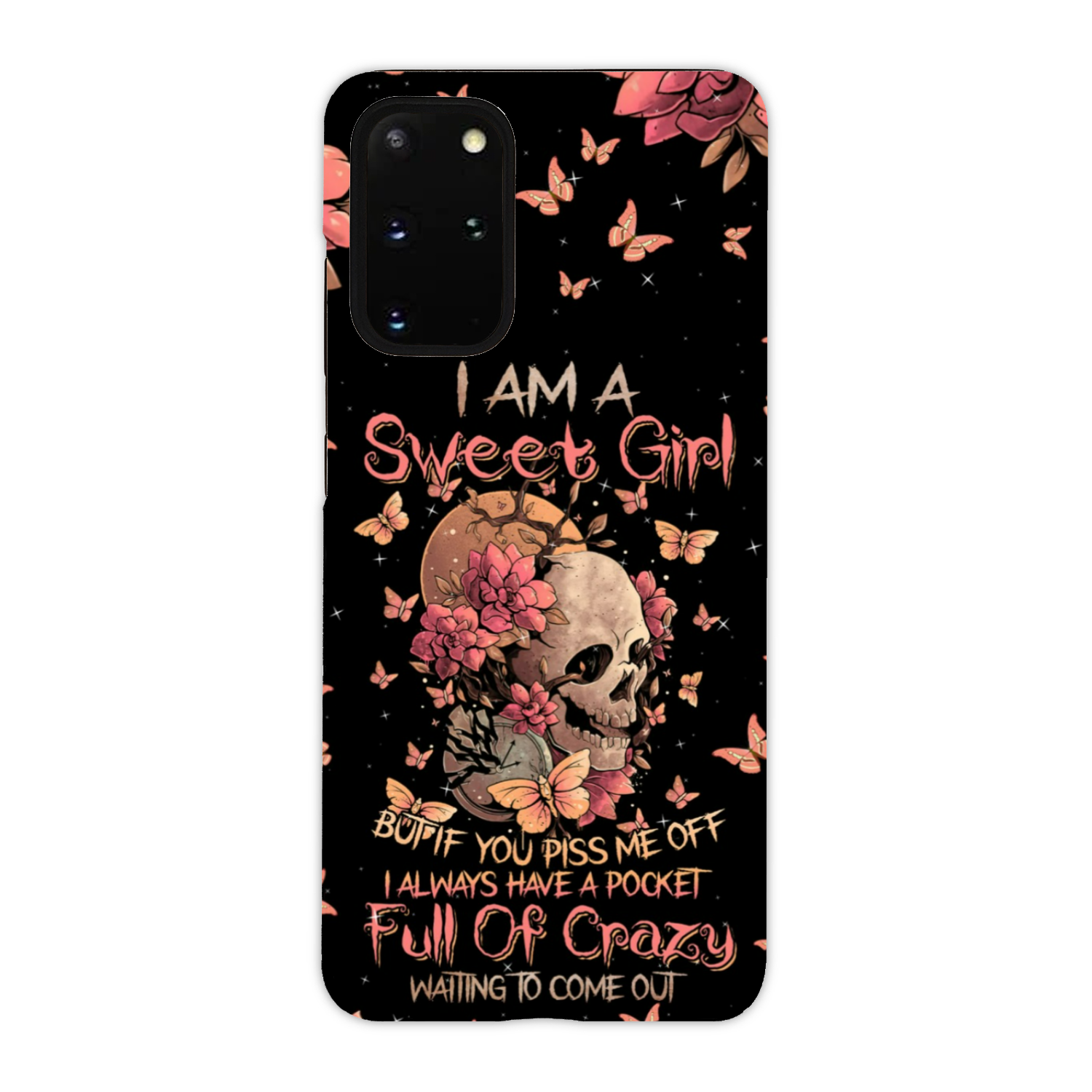 I AM A SWEET GIRL FLOWER SKULL PHONE CASE - TLNZ3101235