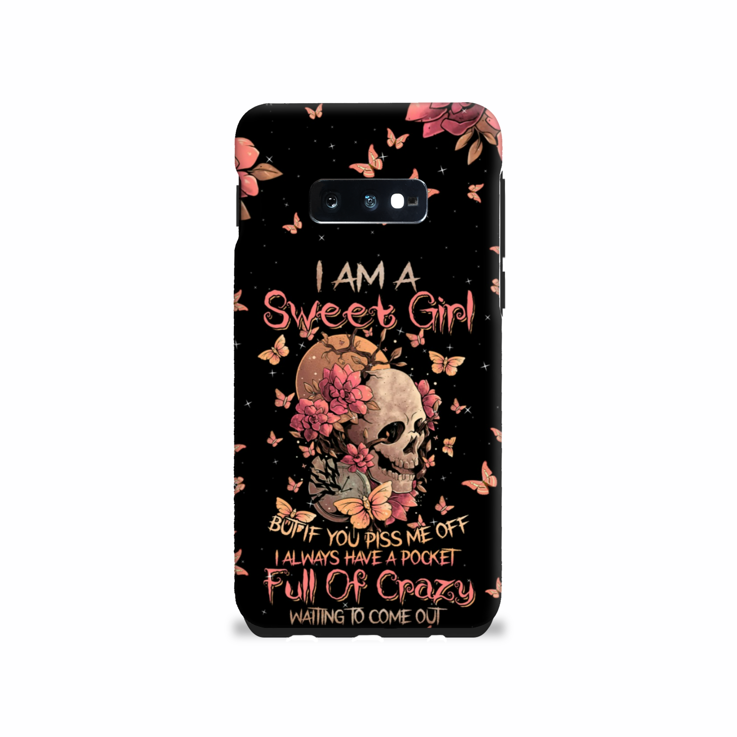 I AM A SWEET GIRL FLOWER SKULL PHONE CASE - TLNZ3101235