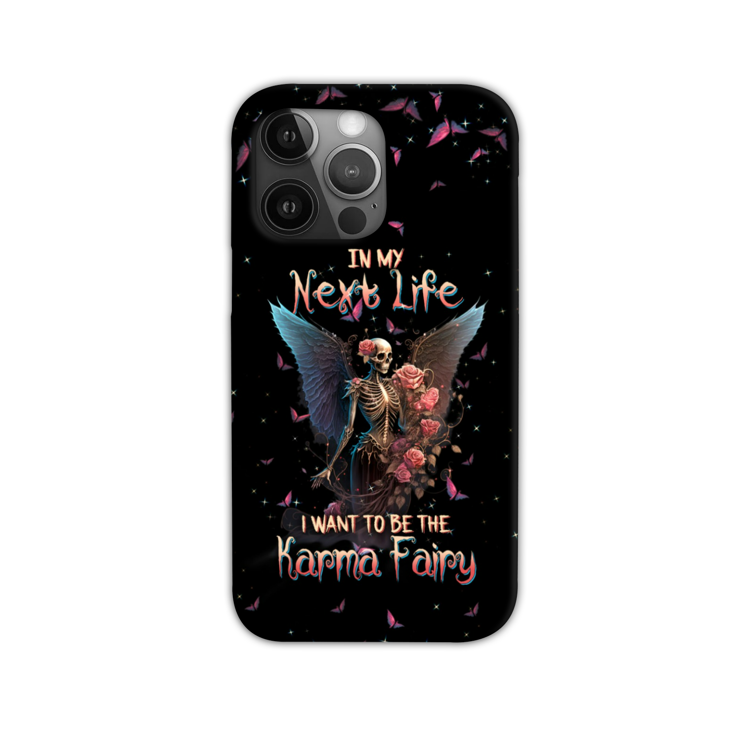 KARMA FAIRY SKULL SKELETON ROSE PHONE CASE - TLTW0602233