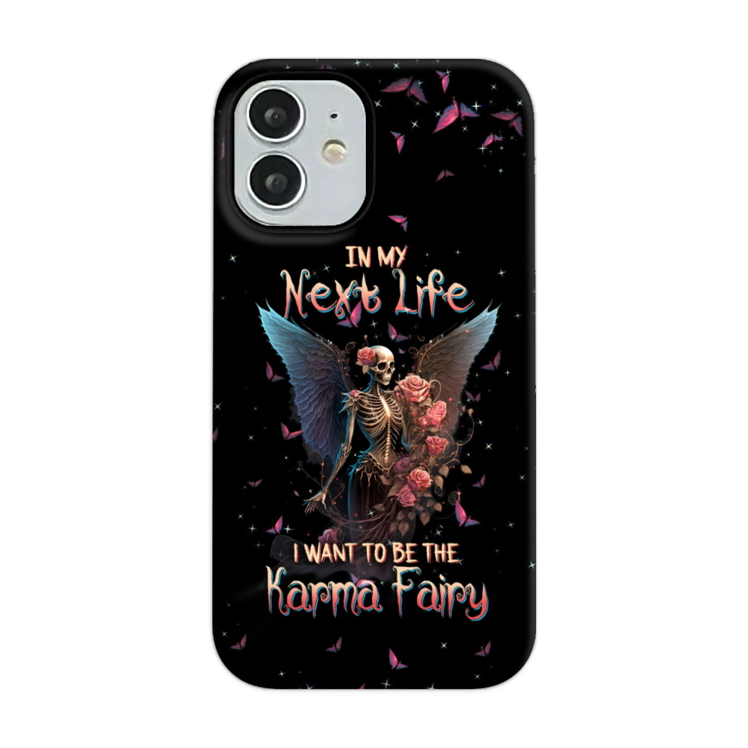 KARMA FAIRY SKULL SKELETON ROSE PHONE CASE - TLTW0602233