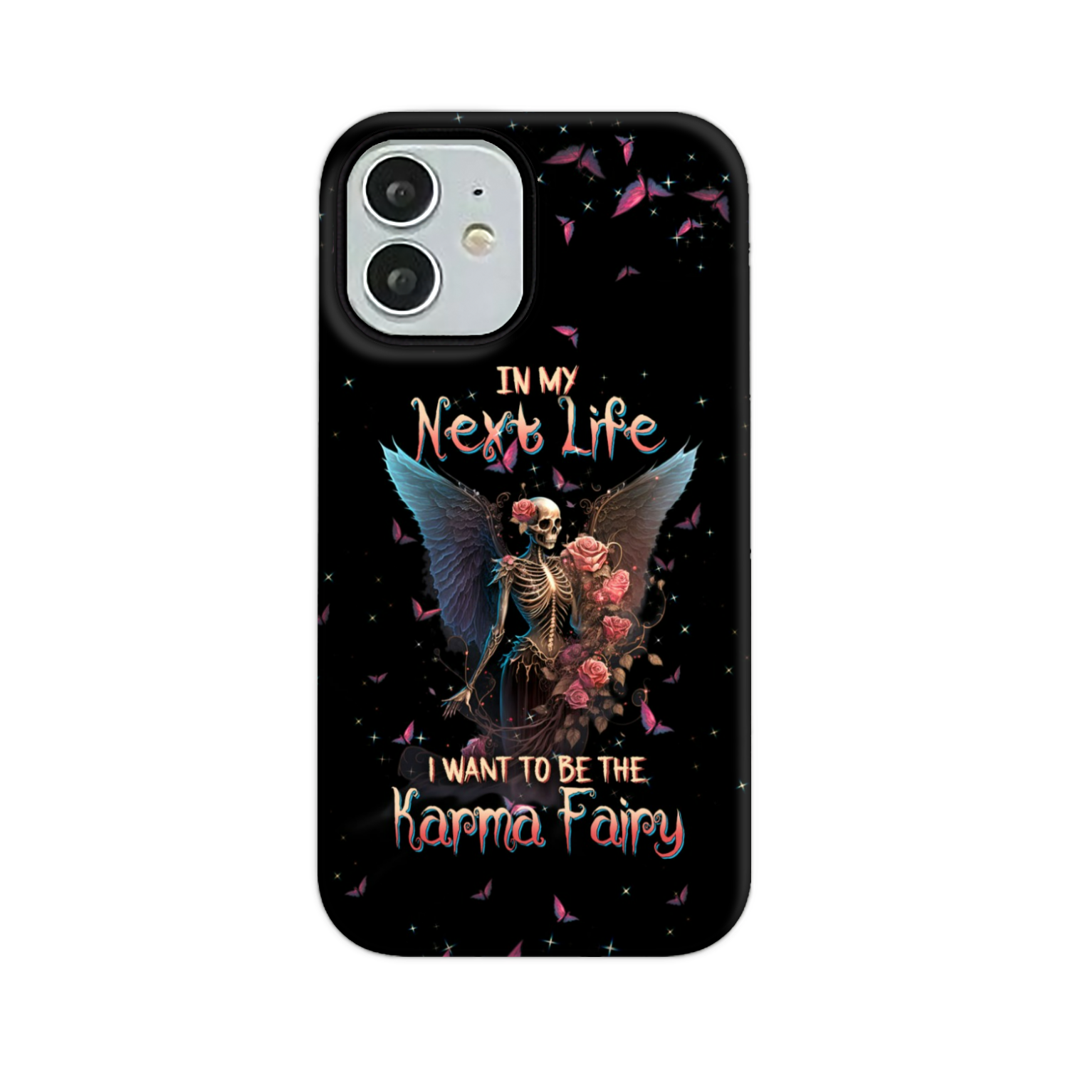 KARMA FAIRY SKULL SKELETON ROSE PHONE CASE - TLTW0602233