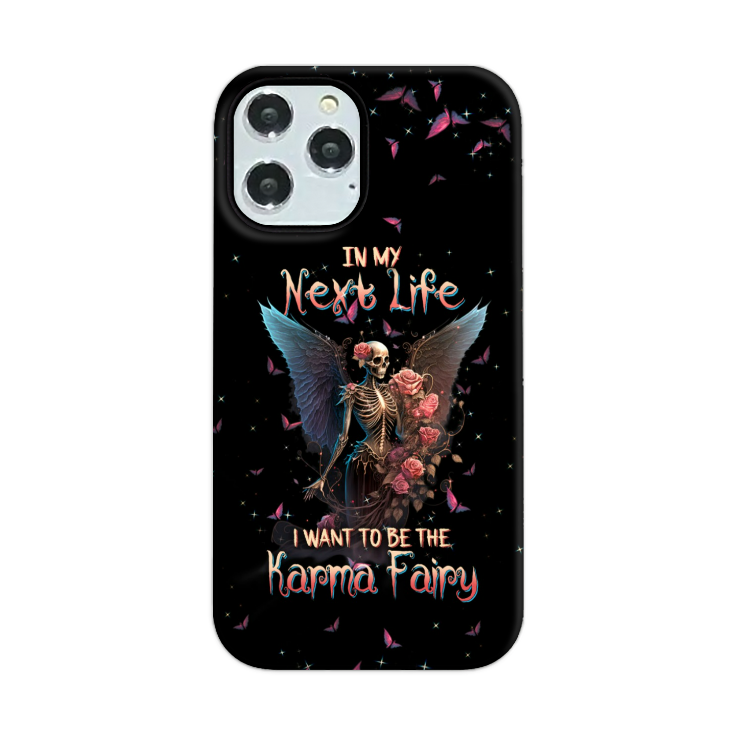 KARMA FAIRY SKULL SKELETON ROSE PHONE CASE - TLTW0602233