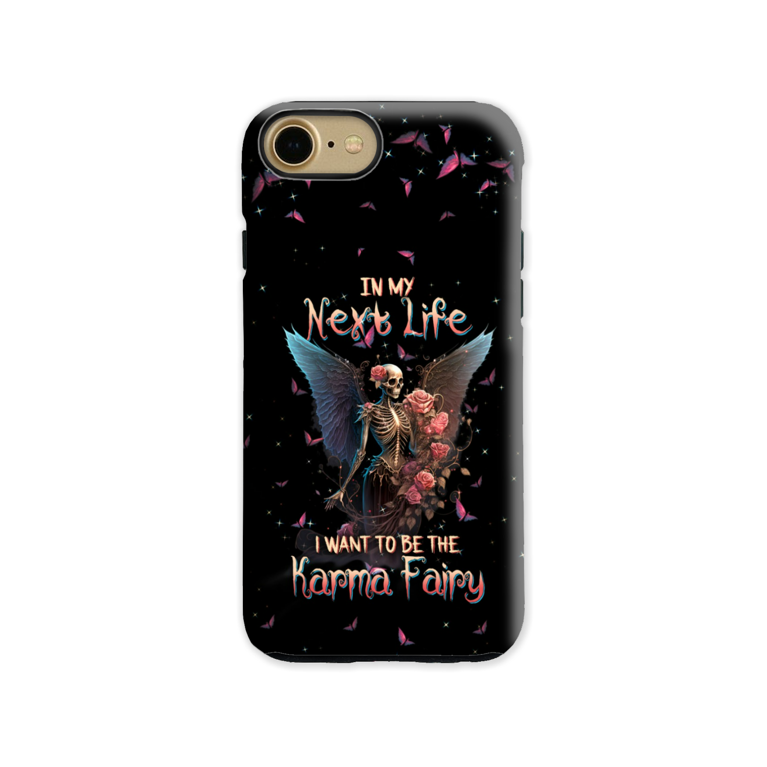 KARMA FAIRY SKULL SKELETON ROSE PHONE CASE - TLTW0602233