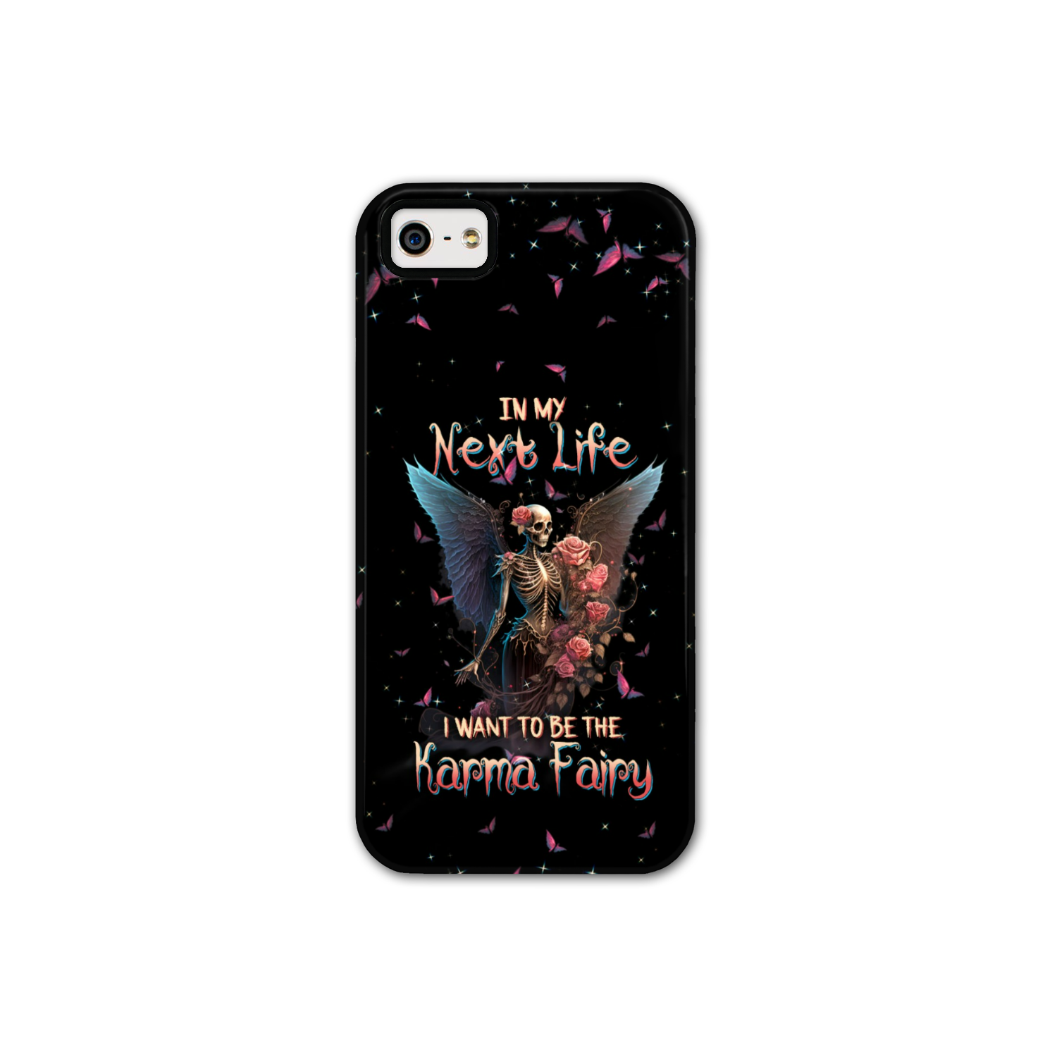 KARMA FAIRY SKULL SKELETON ROSE PHONE CASE - TLTW0602233