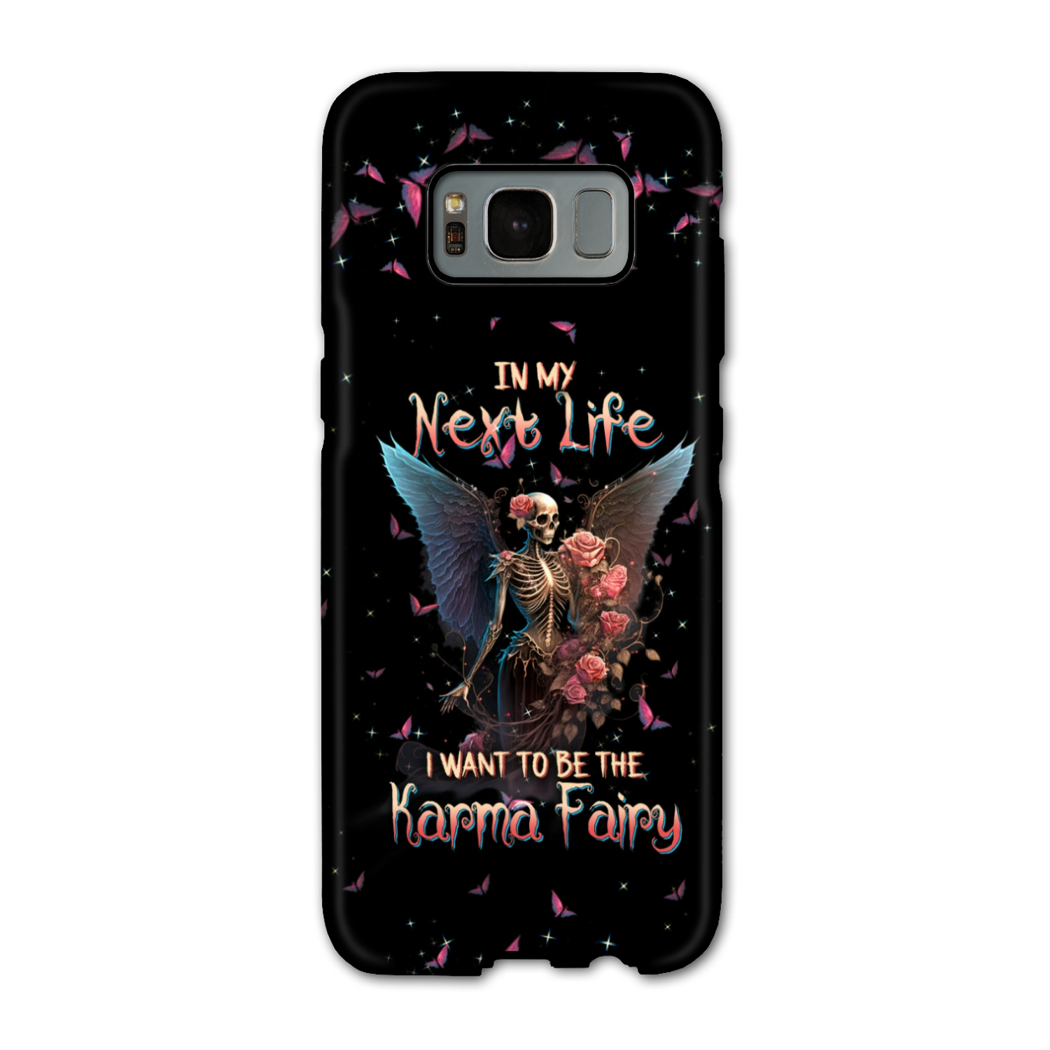 KARMA FAIRY SKULL SKELETON ROSE PHONE CASE - TLTW0602233