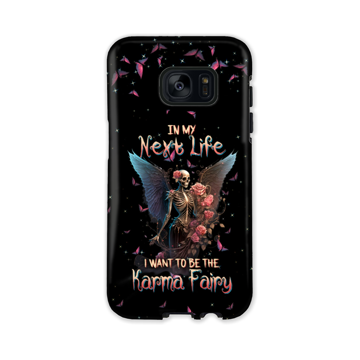 KARMA FAIRY SKULL SKELETON ROSE PHONE CASE - TLTW0602233