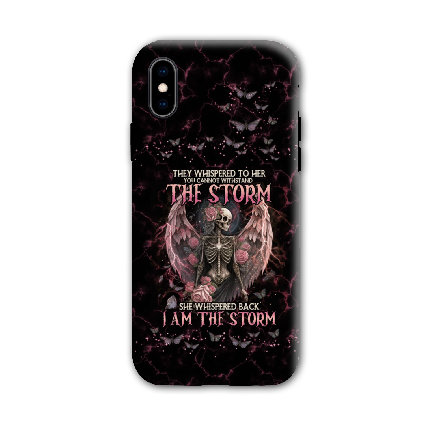 I AM THE STORM SKELETON ROSES WINGS PHONE CASE - TLNO0602233